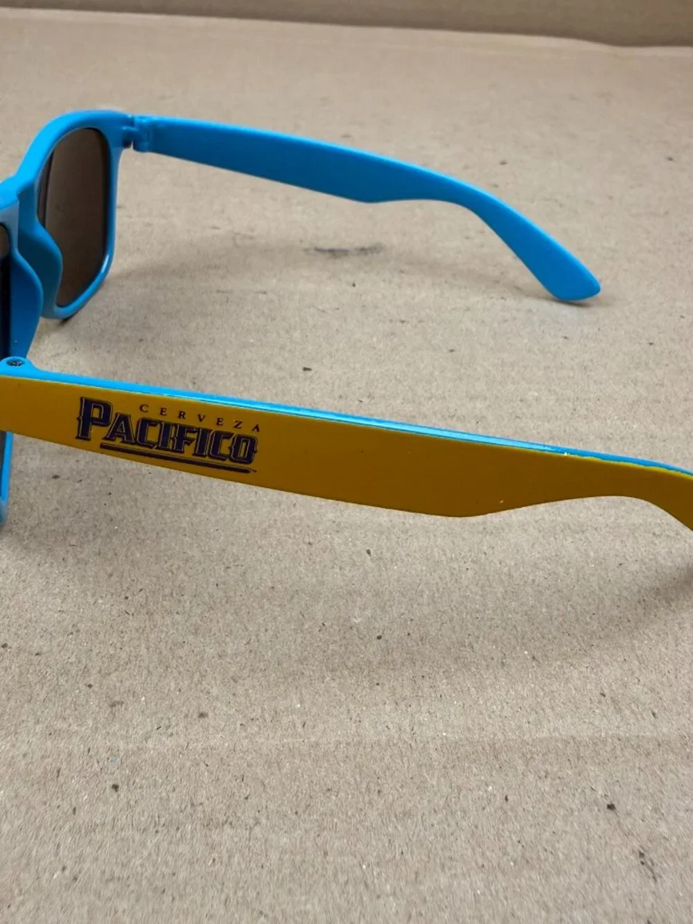 Pacifico Cerveza Branded Sunglasses - Blue and Yellow - Minor Scratches